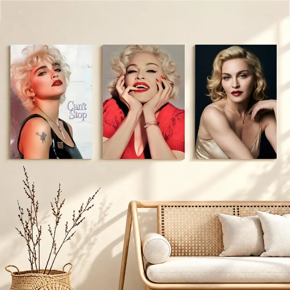 Pop Icon M-Madonna Ciccone Poster Artwork Self Adhesive Indoor Wall Hanging Room Decor Gift