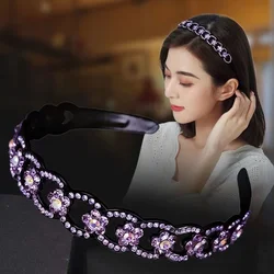 Simple headwear non-slip rhinestone headband