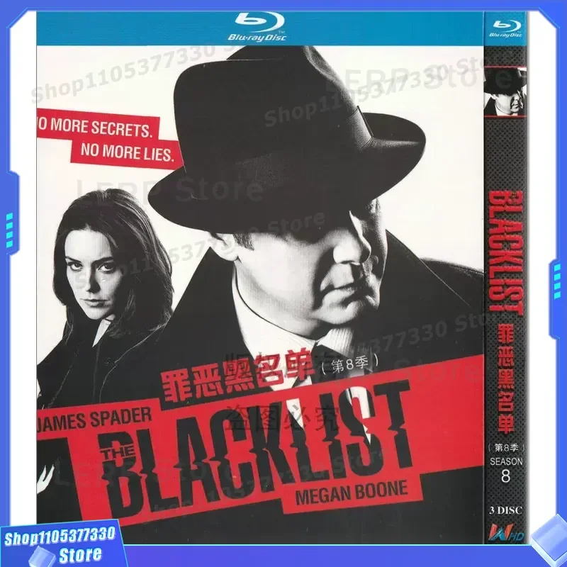 

American suspense crime TV series Crime Blacklist Season 8 High Definition 1080p Blu-ray 3-Disc Set