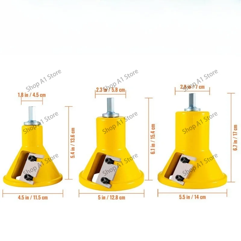 3 Sizes Tenon Cutter Set 25.4mm 38mm 50.8mm Professional Woodworking Tool for Wood Tenon Cutting & Grooving
