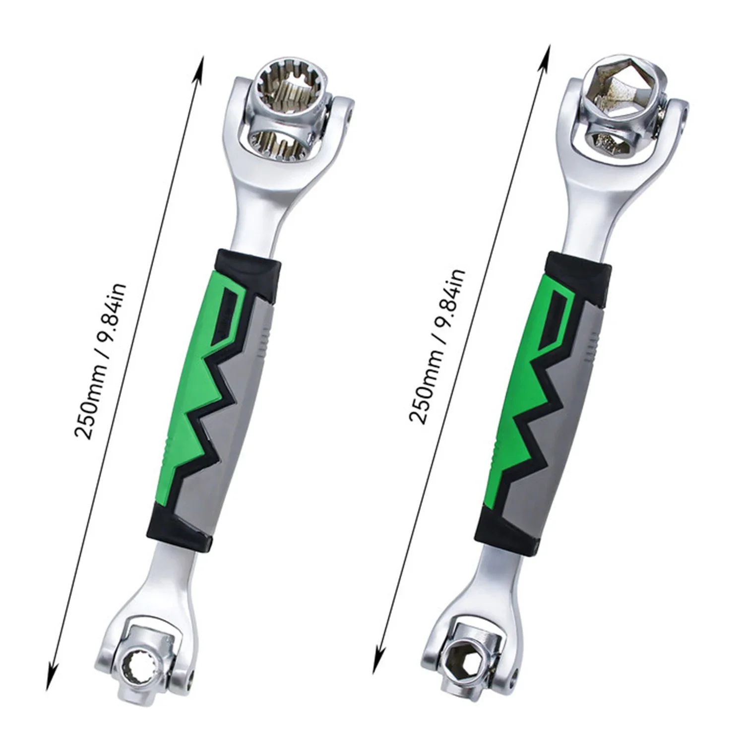 52 in 1 Tools Socket Works Universal Ratchet Spline Bolts Sleeve Rotation Hand Tools 360 Degree Multipurpose Tiger Wrench