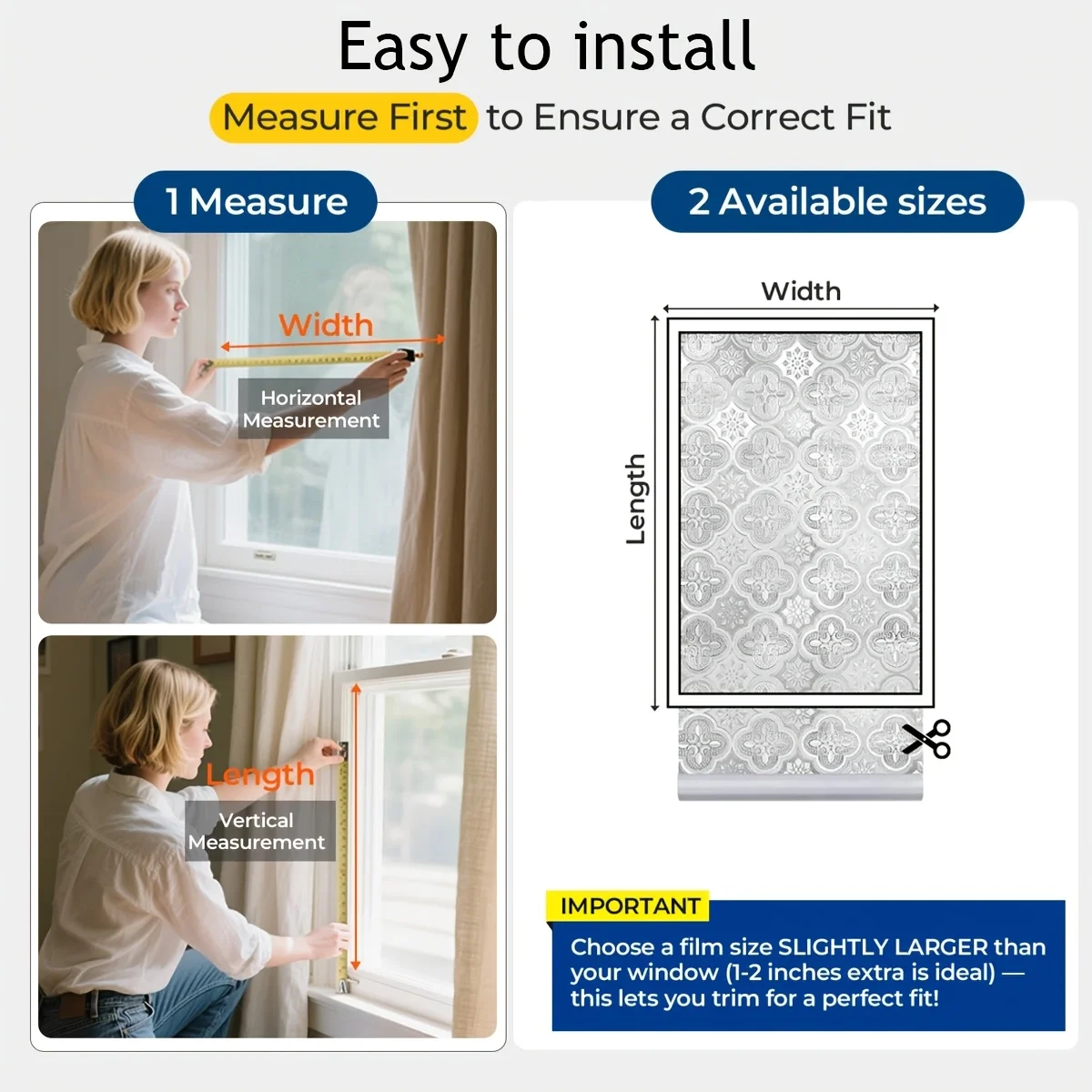 Geometric Embossed Pattern Privacy Window Film Roll Static Cling No Glue Heat Block UV Block Reusable for Bathroom Front Door