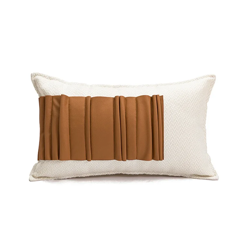 45X45CM Nordic Brown Throw Pillow Cover Modern Geometric Stamping Waist Cushion Cover Decor Home Decorative Pillowcase