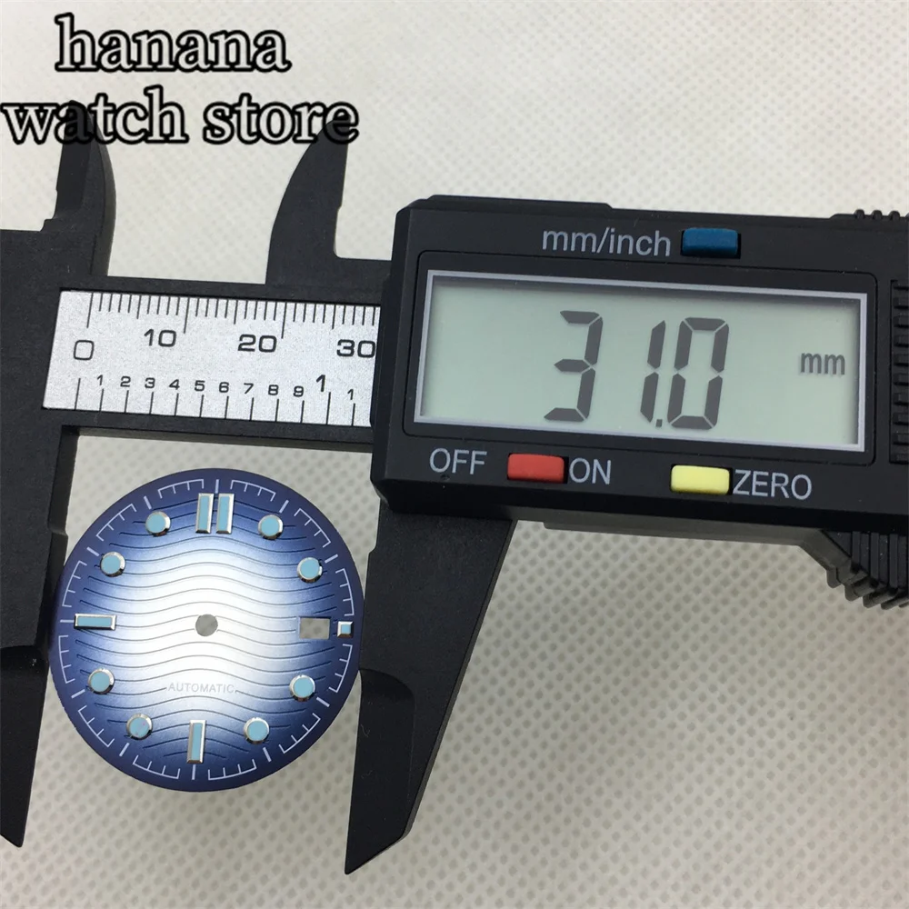 ساعة BLIGER مقاس 31 ملم باللون الأسود والأزرق المتدرج باللون الأزرق المضيء مع حركة أوتوماتيكية NH35