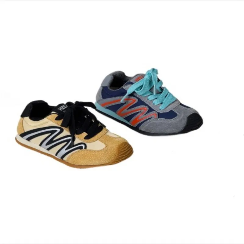 

Patchwork PU Girls Boy's Sneakers Hook Loop Kids Outdoor Sport Shoes Comfortable High Quality Non Slip Children's Casual Shoes