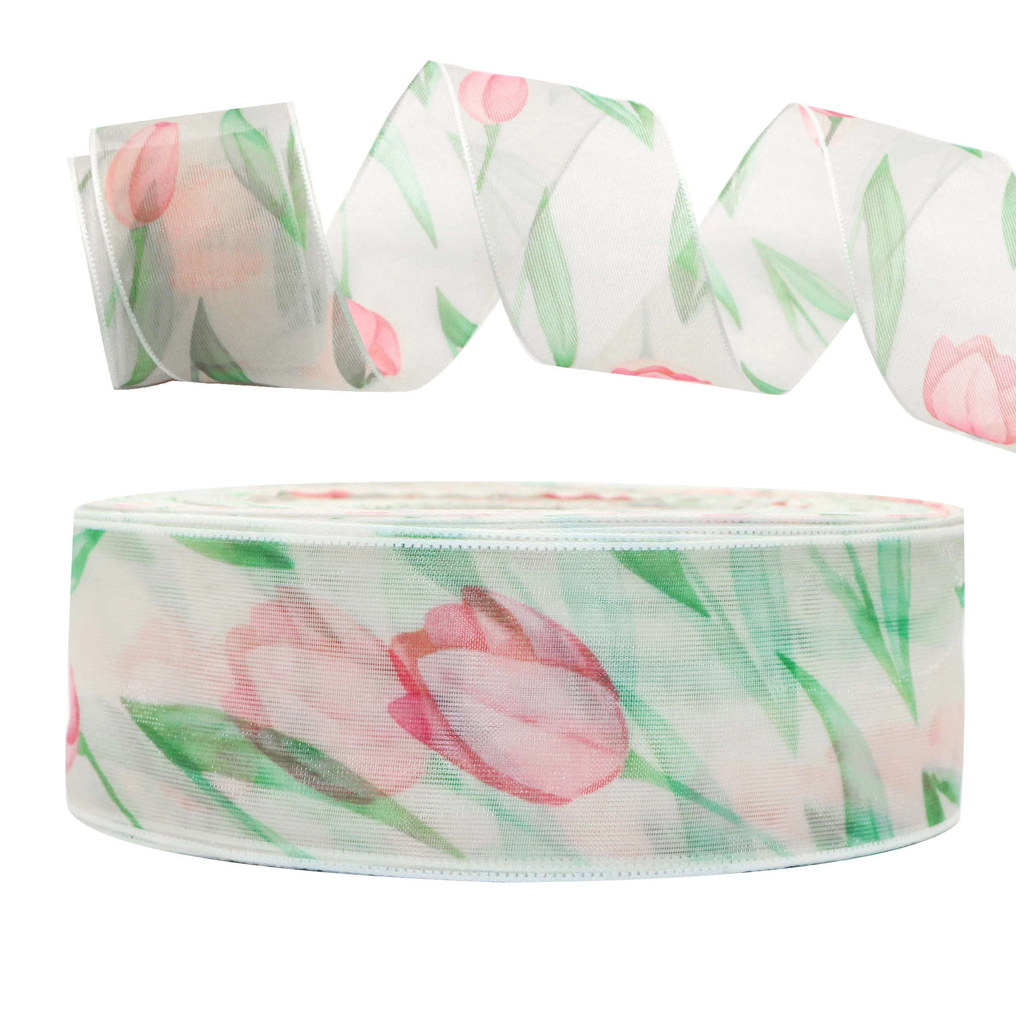 1 rollo, 1,57 pulgadas/40 mm x 5 yardas/rollo de cinta de gasa de tulipán