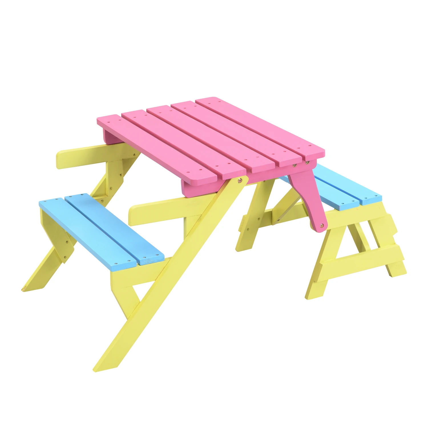 KID'S MULTI-FUNCTIONAL ARM CHAIR,TABLE+ 2 BENCHES (All-in-one)