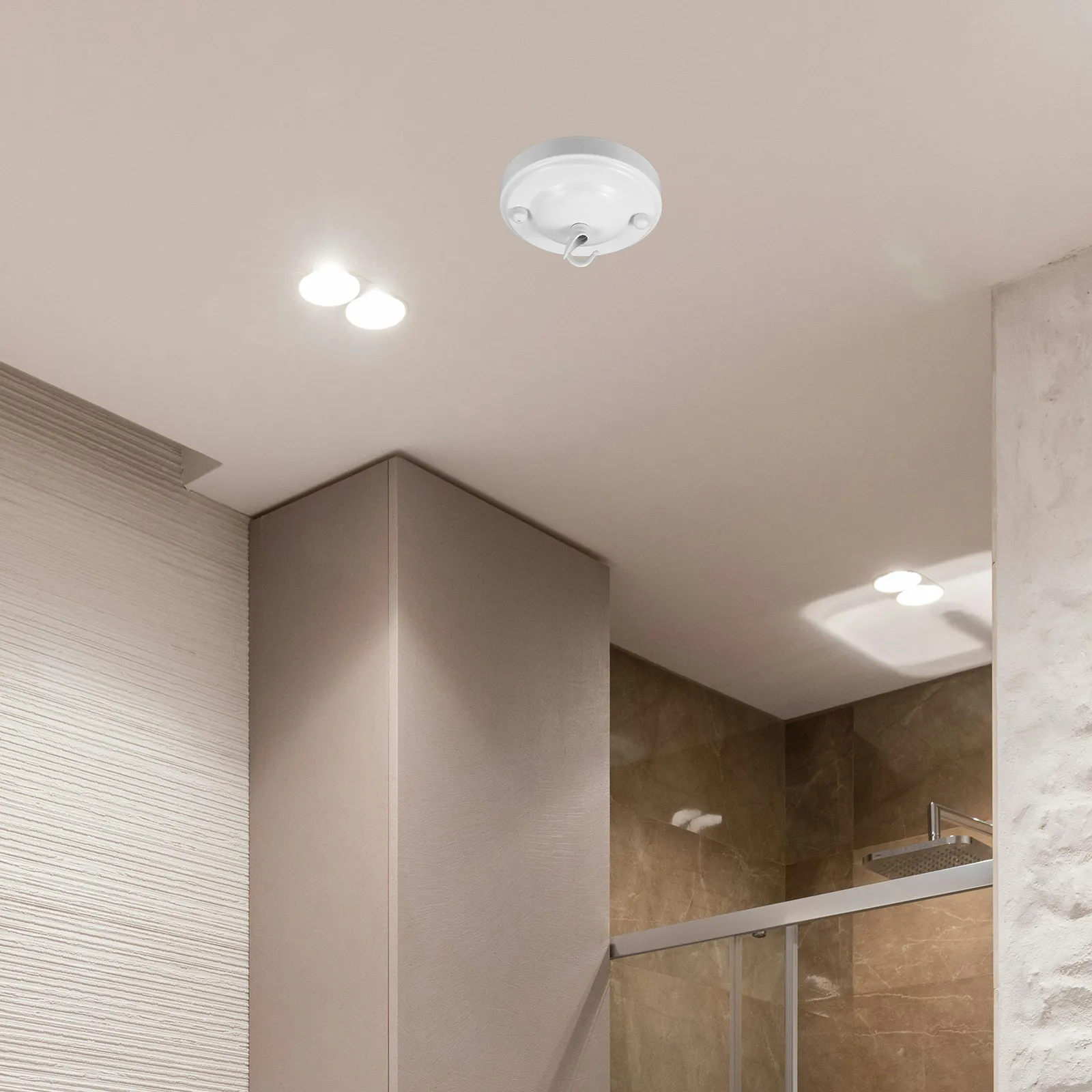 Elegant Heavy Duty Ceiling Hook Set with Mounting Plate for Pendant Lights Chandeliers Swag Lamp Fixture Decorative Light