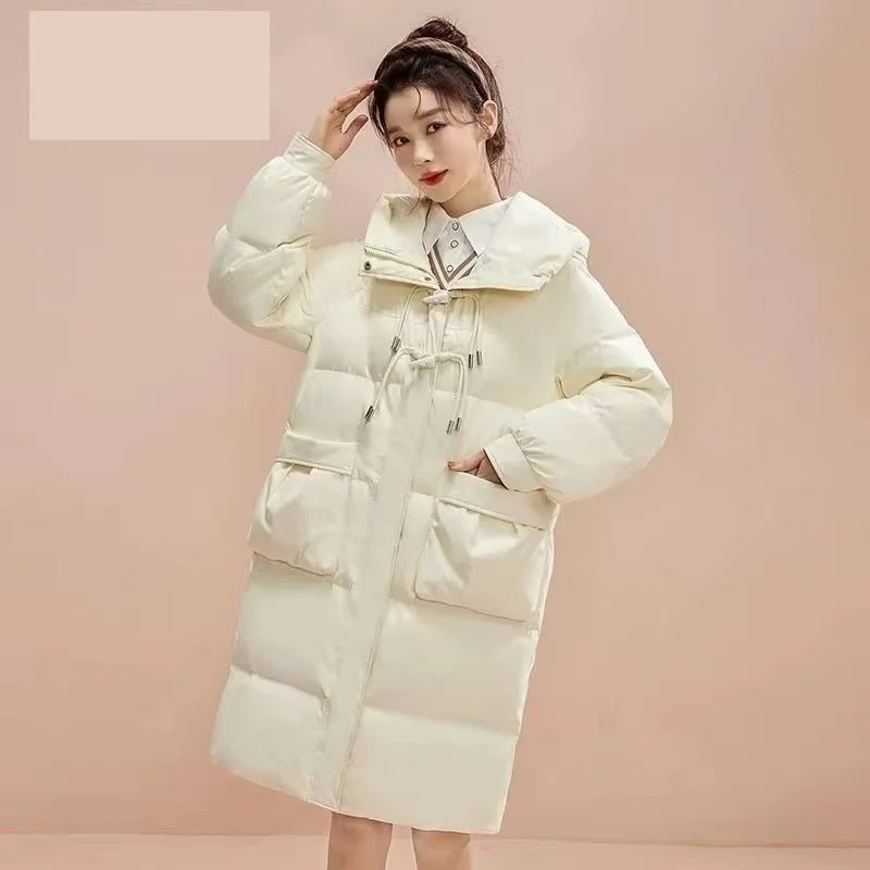 In 2024 Women's Fashion Loose Horn Button Coat In Autumn And Winter Cotton-padded Jacket Explosions Slim Small Fresh Padded Coat