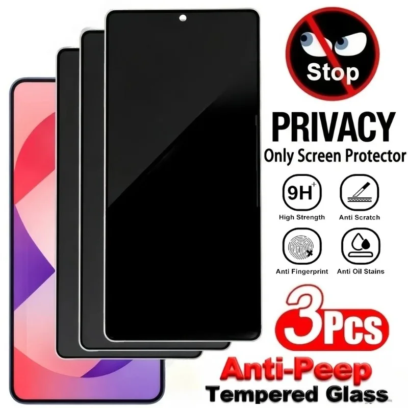 3er-Pack Blickschutz-Displayschutzfolie für Samsung Galaxy S26 S25 S24 Ultra S23+ S22+ S21+ S24 S25 S23 FE 9H Härtegrad Gehärtetes Glas