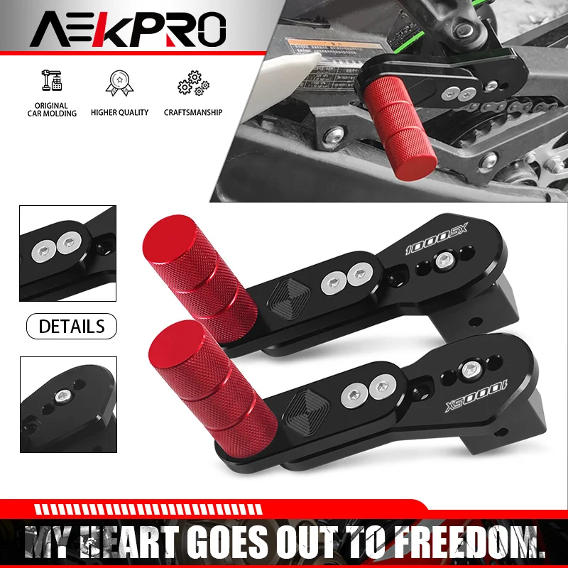 For Z1000 R Z1000SX VERSYS1000 NINJA1000SX Motorcycle Multi-angle Telescopic Adjustable Rear Foot Peg Footrests Footpegs Pedals