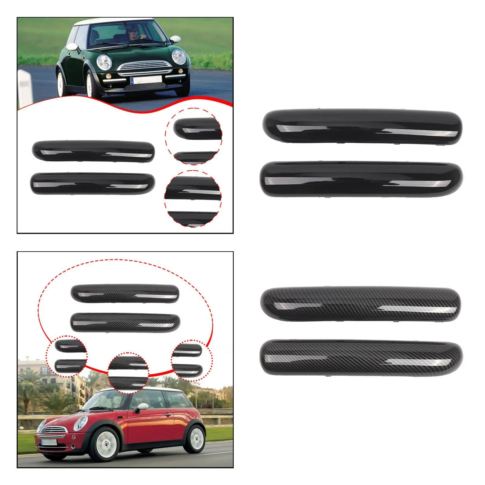 

2 Pieces Front Bumper Trims Covers 51116800142 for Mini Copper Cabrio