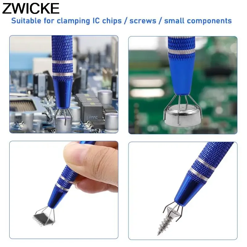 Precision Grabber IC Chip Components Catcher Clamping Clip Pick Up Socket Tool Small Electronic Components On Motherboard