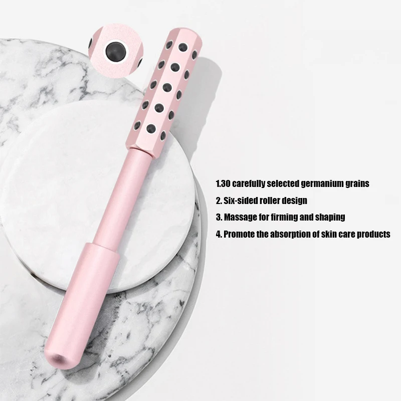 

30 Germanium Stones Gua Sha Face Roller Radiance Roller For Massager Anti-Aging Beauty Tool to Lift Firm and Tighten Skin