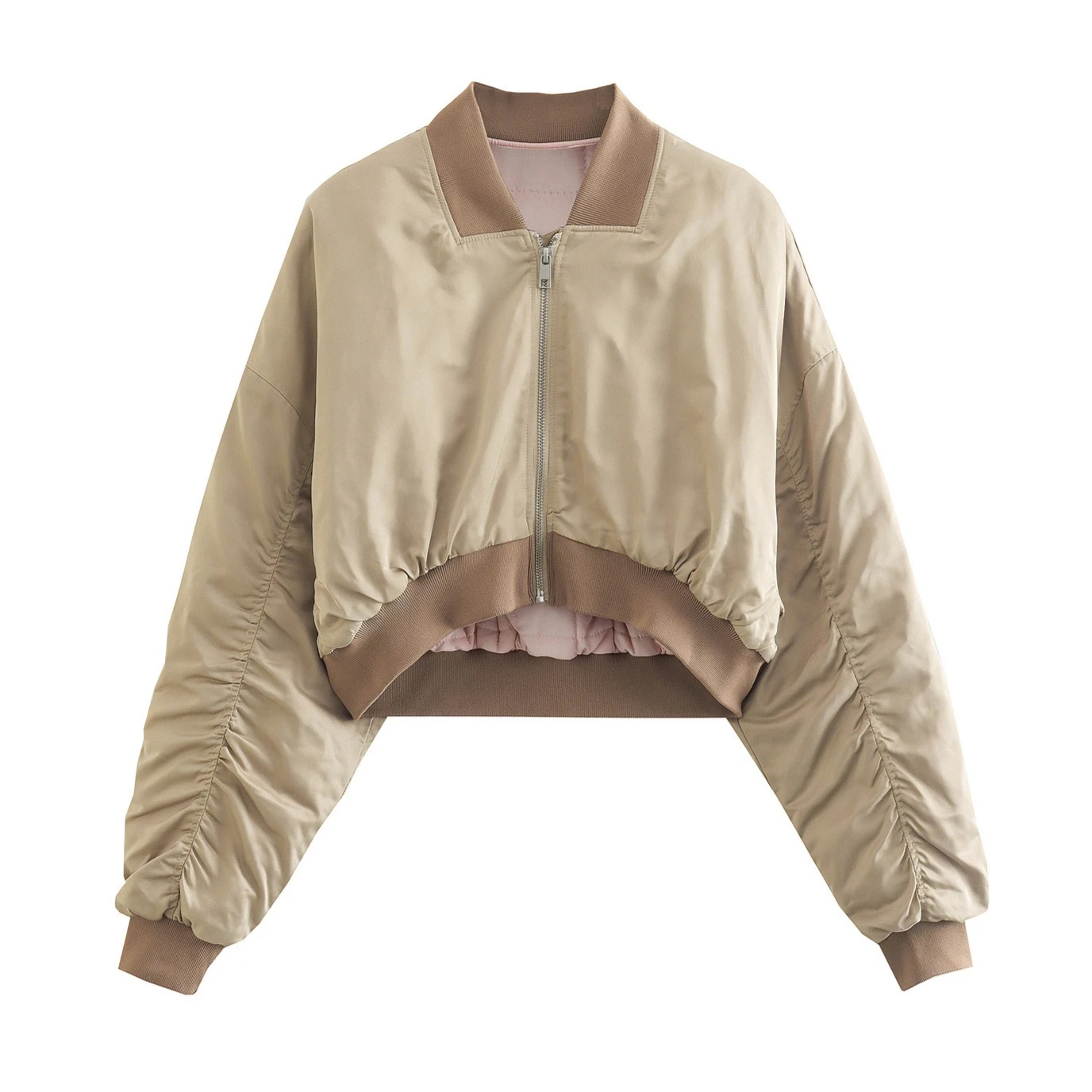 

Autumn and Winter New Women's Cotton Jacket Commuter Splicing Short Stormtrooper Jacket