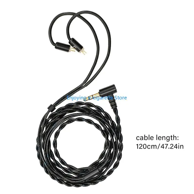 120 langes OFC-Soundkabel für 0,78 mm 2-polige Kopfhörer, 4-adrig/8-adrig geflochten Y4QF – Detail 6