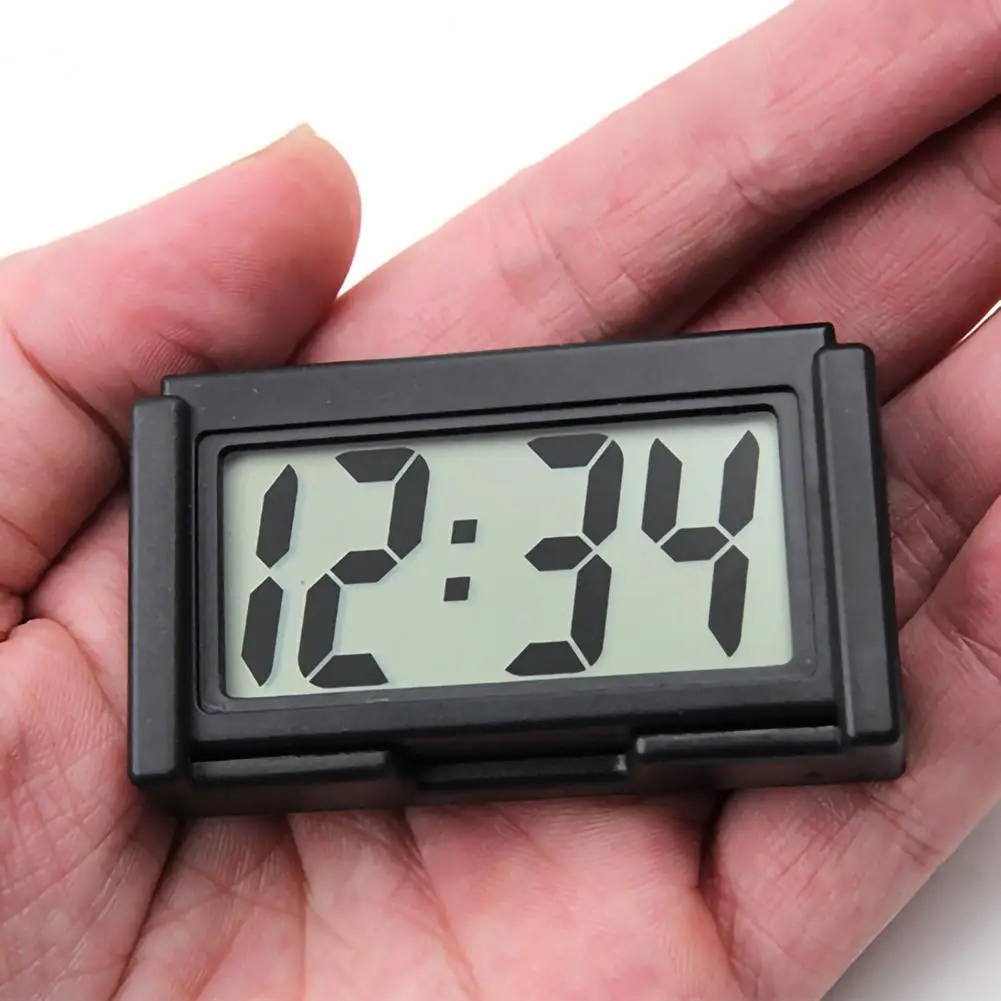 Hot Sales！ Electronic Clock Self-adhesive Mini LCD Display Large Screen Table Dashboard Desk Digital Clock for Home