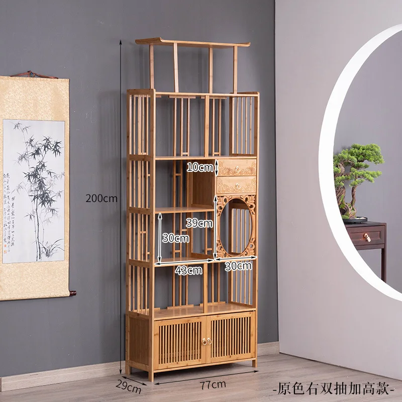 

Custom. Antique Shelf Solid Wood New Style Bogu Decoration Cabinet Tea Duobao Pavilion Display Cabinet Bookcase Shelf Li