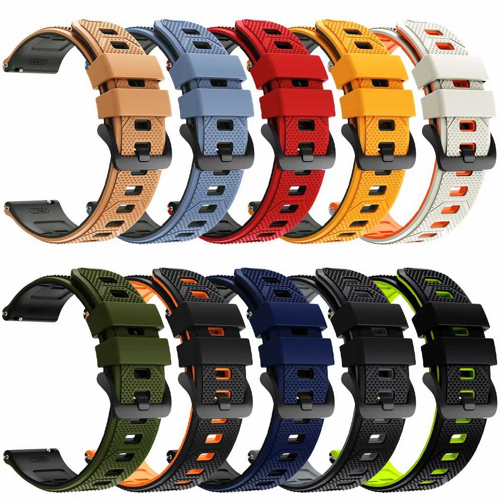 For AMAZFIT BALANCE 2 Watch Strap Amazfit Active Max 48mm BIP6 5 UNITY GTR 4/3 Pro 2e 22mm Sports Silicone Band For HUAWEI WATCH image 3