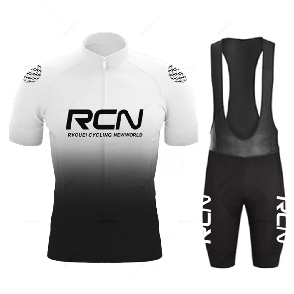 Rcn Summer Mens Short Sleeve Cycling Jersey Sets Skinsuit Maillot Ropa Ciclismo Bicycle Clothing Bike Shirts Bicycle Mtb Jersey