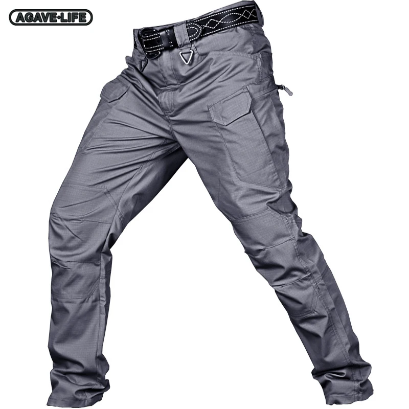 

Men's Outdoor Waterproof Joggers Pant Multi Pocket Men Tactical Pants Elastic Combat Military Trousers Loose Men Cargo Trousers