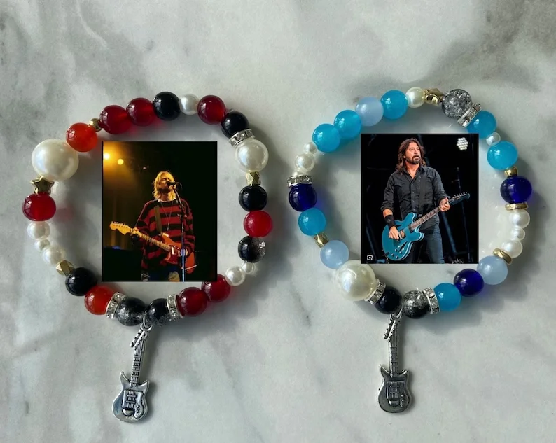 Bracciali abbinati a david Grohl e Kurt Cobain