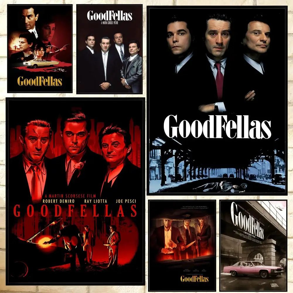 Klassisches Film-Goodfellas-Poster, vielseitige HD-wasserdichte Wandkunst, selbstklebende Dekoration für jeden Raum, ideales Geschenk
