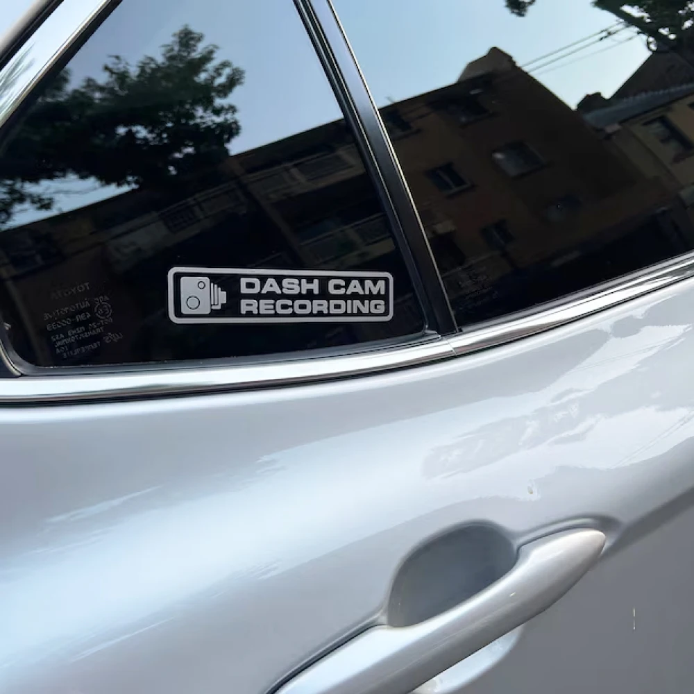 DASH CAM RECORDING Car Stickers Vinyl Bumper Window Funny Hd Camera Decals Decoration