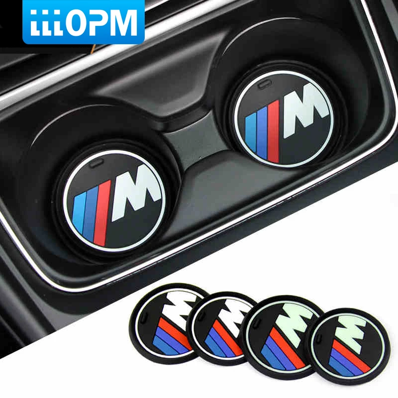 1pcs Car accessories Waterproof Coaster Non Slip Water Cup Pad Mat for BMW M E46 E39 E90 E36 E60 E34 E30 F30 G20 X1 X2 X3 X5 X6