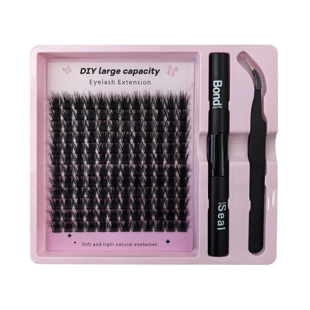 

144Pcs Curl False Eyelashes Segmented Reusable Individual Lashes Cluster Fluffy Long Lasting DIY Lash Extension Kit Cosplay