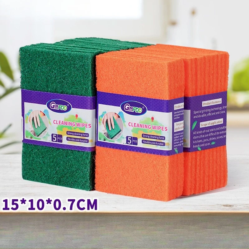 

Heavy Duty Scouring Pad, Rubber Coated Abrasive Scrubber for Rust Removal on Grills Pans, Thick Kitchen Cleaning Pad