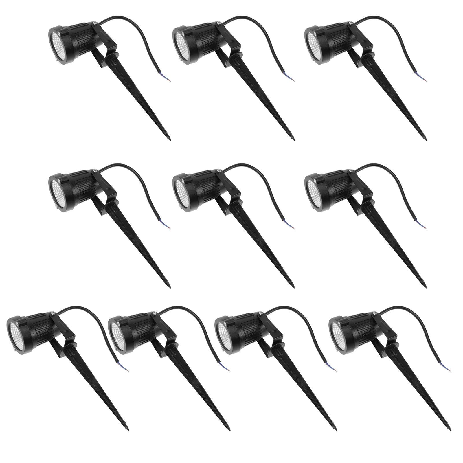 10 Pcs LED Floor Lamp Garden Lights Outdoor Sconces Wall Lighting Abs Lawn Stick Lamps