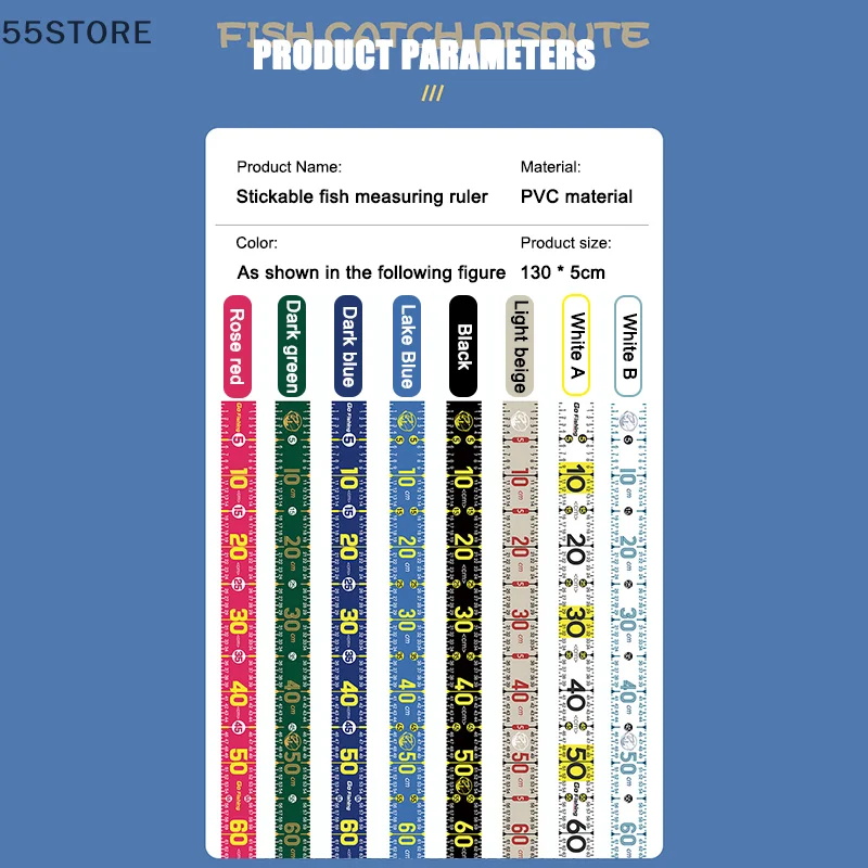 مقاوم للماء الأسماك مسطرة قياس 130 سنتيمتر طوي الصيد أشرطة القياس ملصق الصيد اكسسوارات معالجة أداة #6