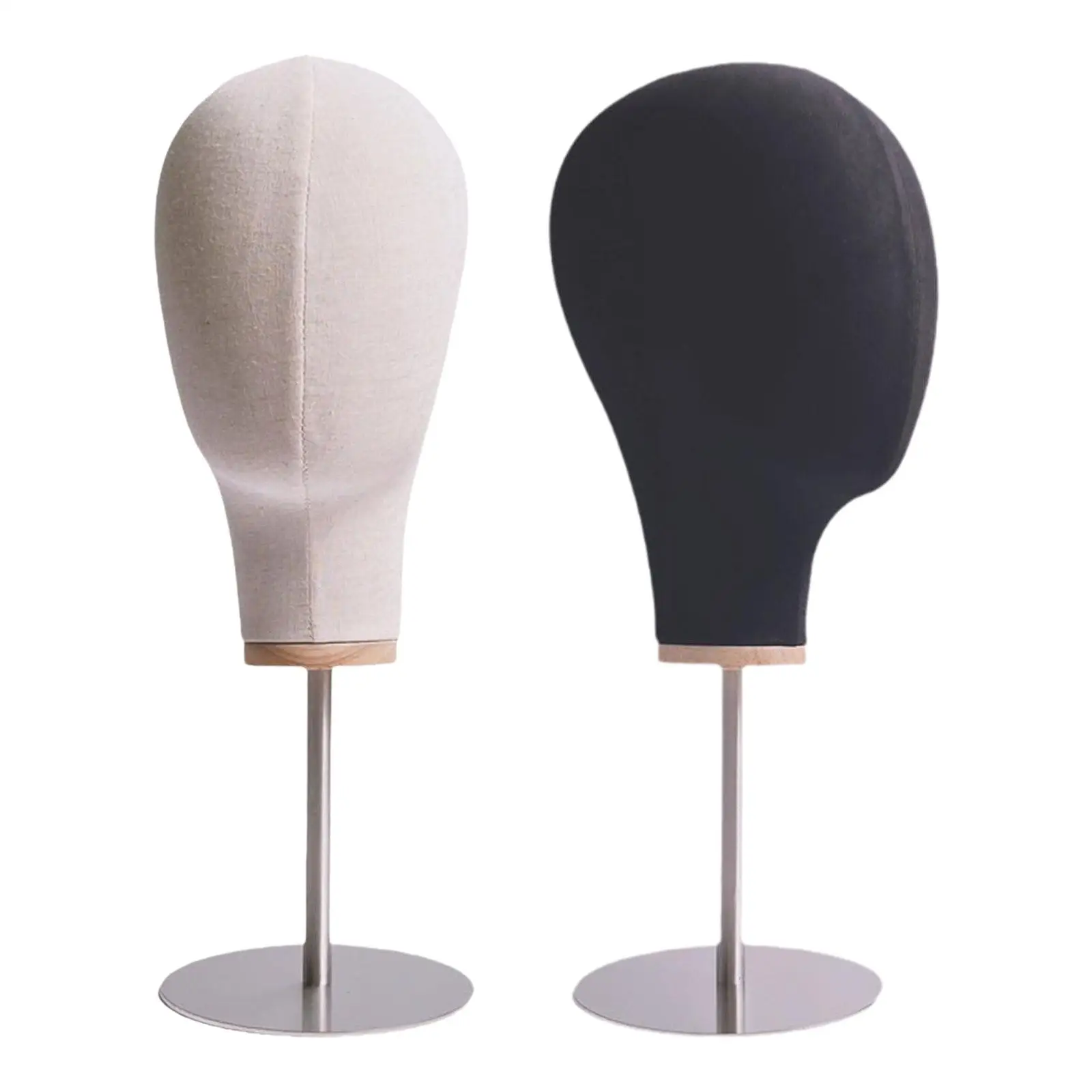 

Mannequin Head Model 43cm Tall Stainless Steel Base Head Circumference 54cm Multipurpose for Business Use Lightweight