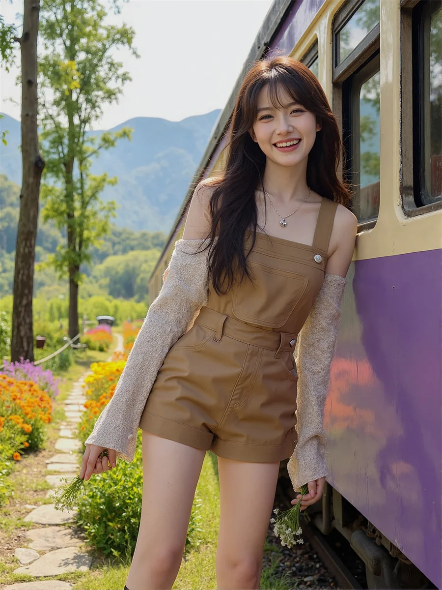 

Джинсовые винтажные комбинезоны 2025 года, женские комбинезоны с высокой талией, элегантная женская одежда, трендовая летняя одежда с ремешками и оборками, свободные, обычные