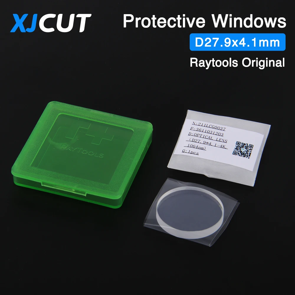 XJCUT Raytools Original Laser Lens 27.9*4.1/24.9*1.5 211LCG0037 211LCG0020 Optical Lens Protective Windows 4KW 1064nm Head Parts