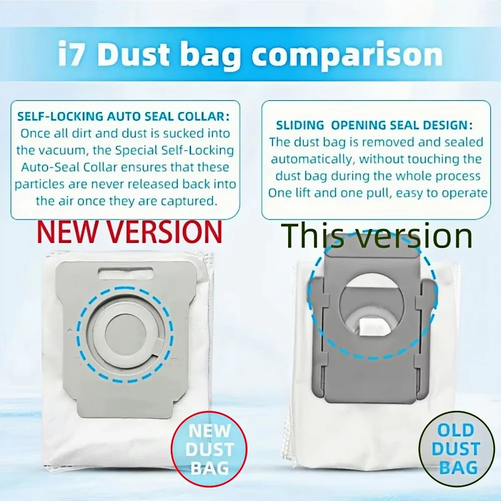 RALCA-مناسبة لملحقات آلة كنس Irobot I7 + I3 I4 + I6 + E5 E6 S9 J7 ملحقات روبوت كنس كيس لجميع الغبار