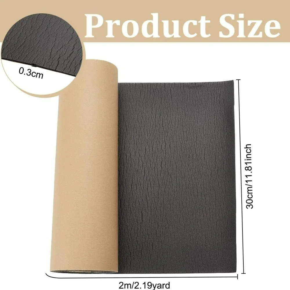 11.8x78.7 Inch Sponge Neoprene with Adhesive Foam Rubber Sheet 3mm Thick Black EVA Foam Sponge Rubber Sheet for Gap Filling