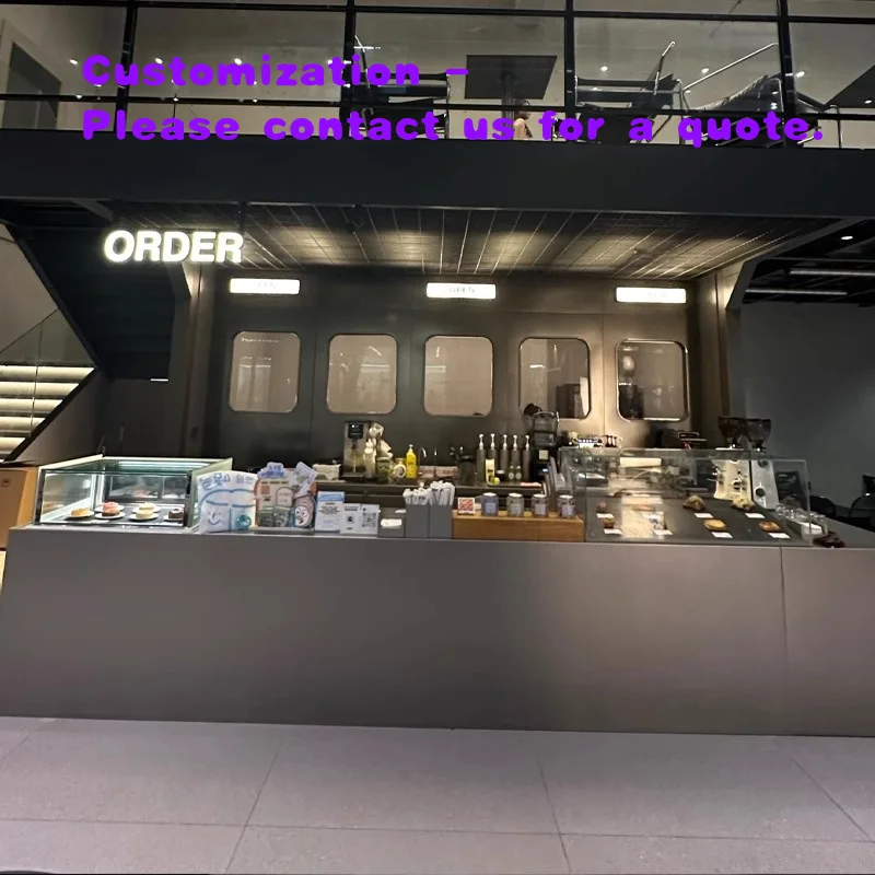 

custom.304 Stainless Steel Coffee Shop Bar Counter Equipment Custom Commerical Wine Cocktail Cabinet Workbench