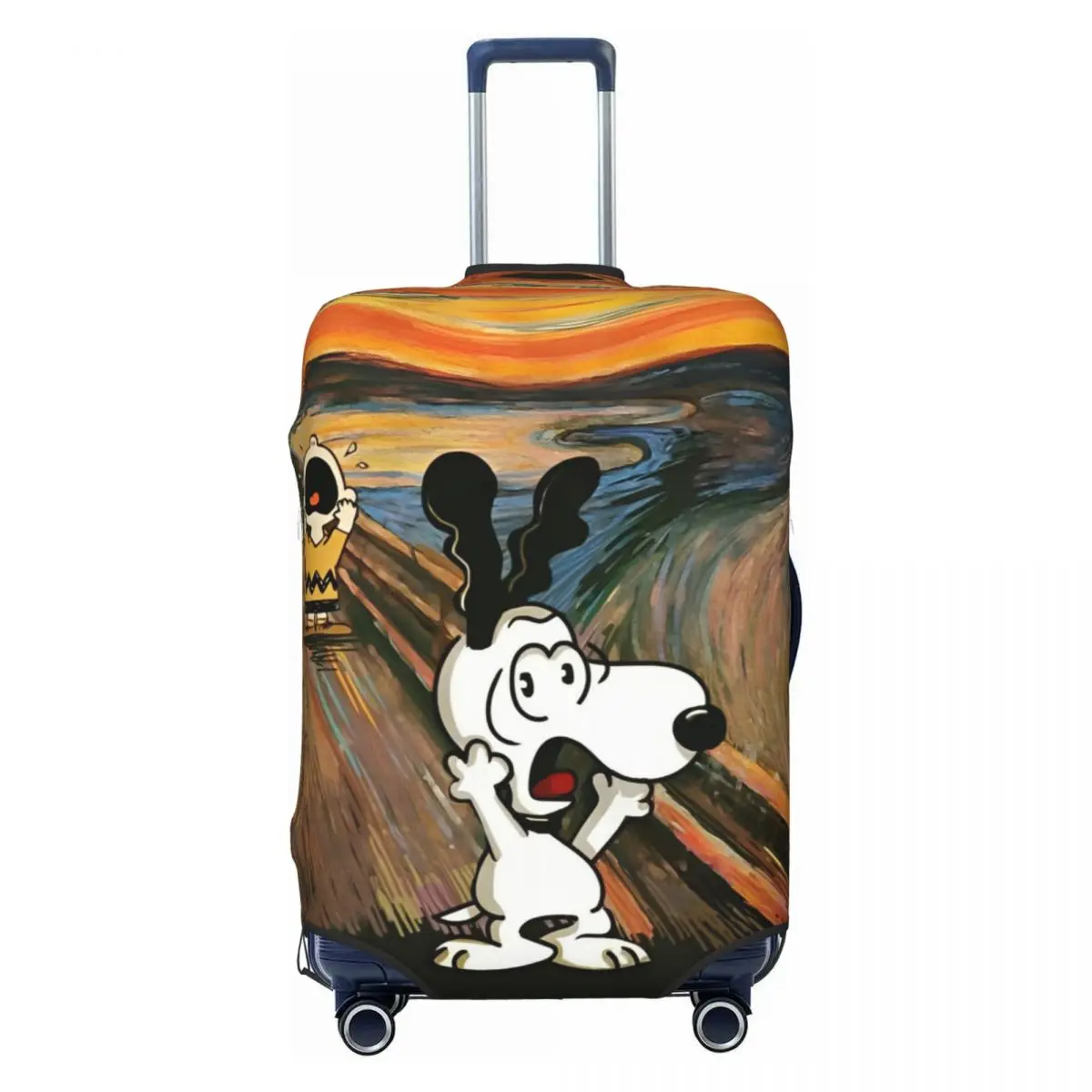 Funny Snoopy Scary Suitcase Cover Elastic Cruise Trip Protector Luggage Case Holiday