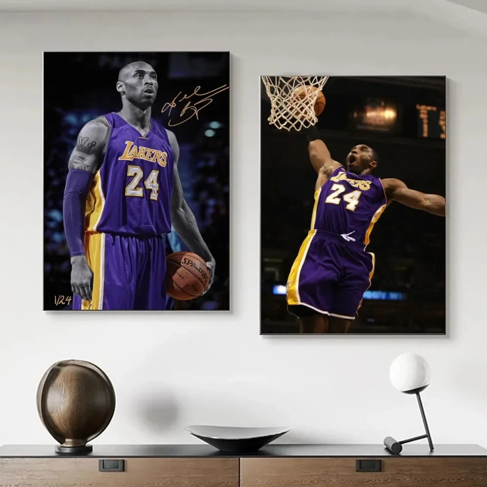 Basketball Star Kobe bryant Poster High quality poster paper waterproof sticker home living room bar wall decoration sticker