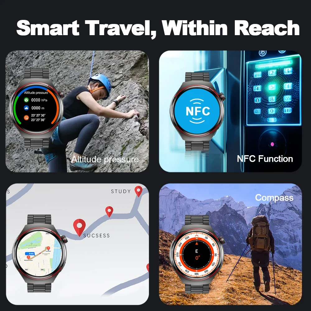 Nowy zegarek 4 Pro Space Exploration Edition GPS Smart Watches Men AMOLED Bluetooth Call NFC IP68 Waterproof Watch Smartwatch Woman
