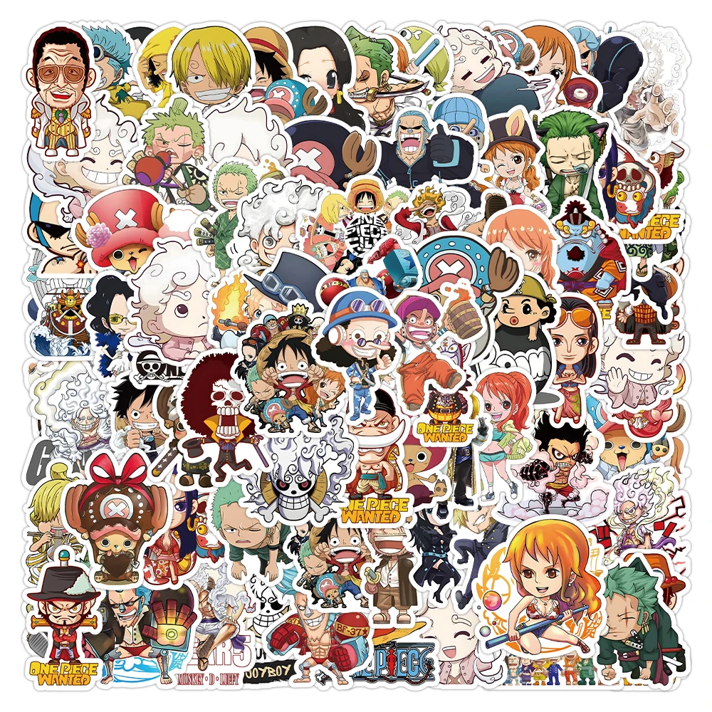 10/30/50/104PCS Anime One Piece Luffy Gear 5 Stickers Toys Cartoon Decals DIY Skateboard Laptop Notebook Bike Car Kids Sticker