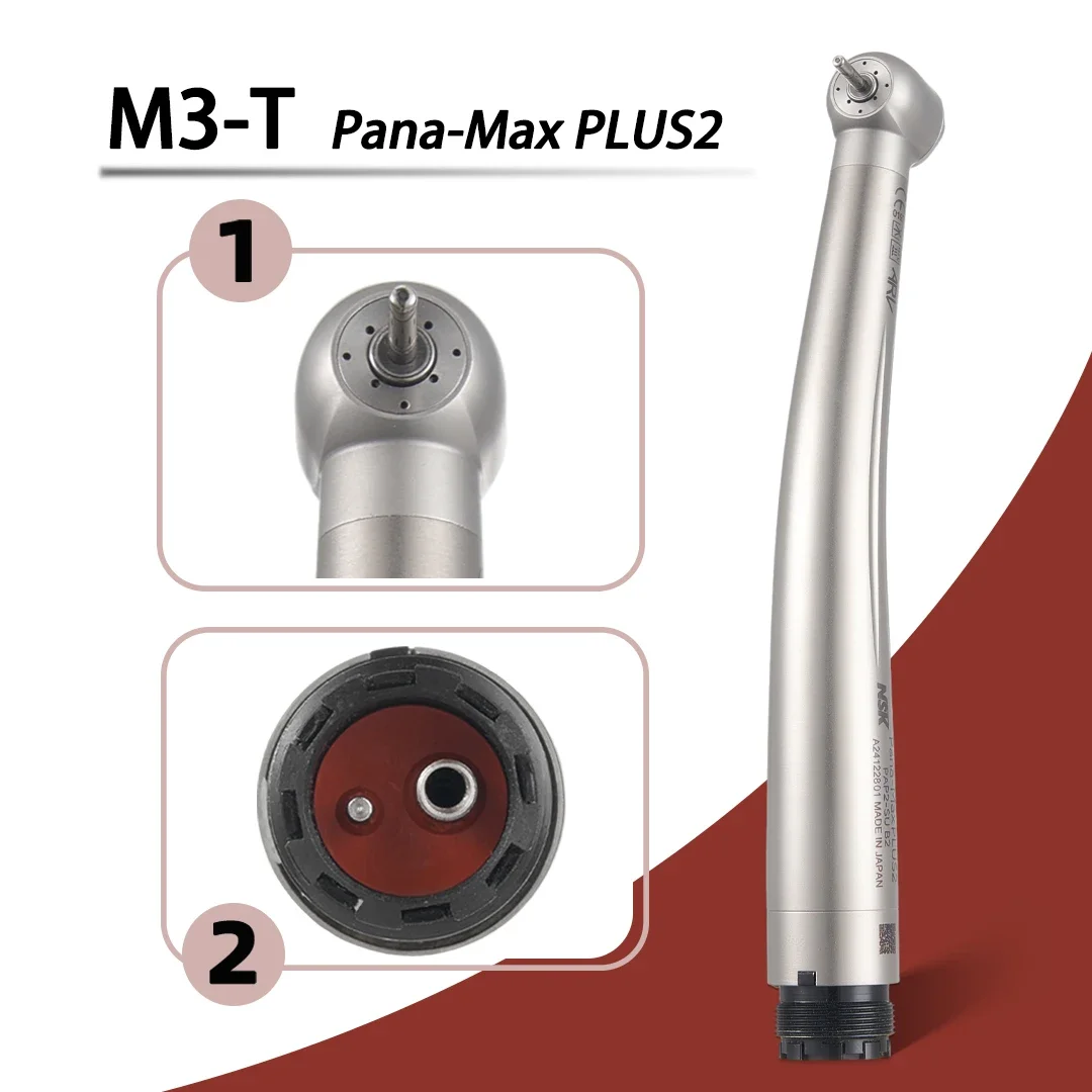 NSK Pana-Max2 M3-T Dental Handpiece High Speed 4 Water Spray Ceramic Bearings Dentistry Tips Air Turbine High Rotation Pens