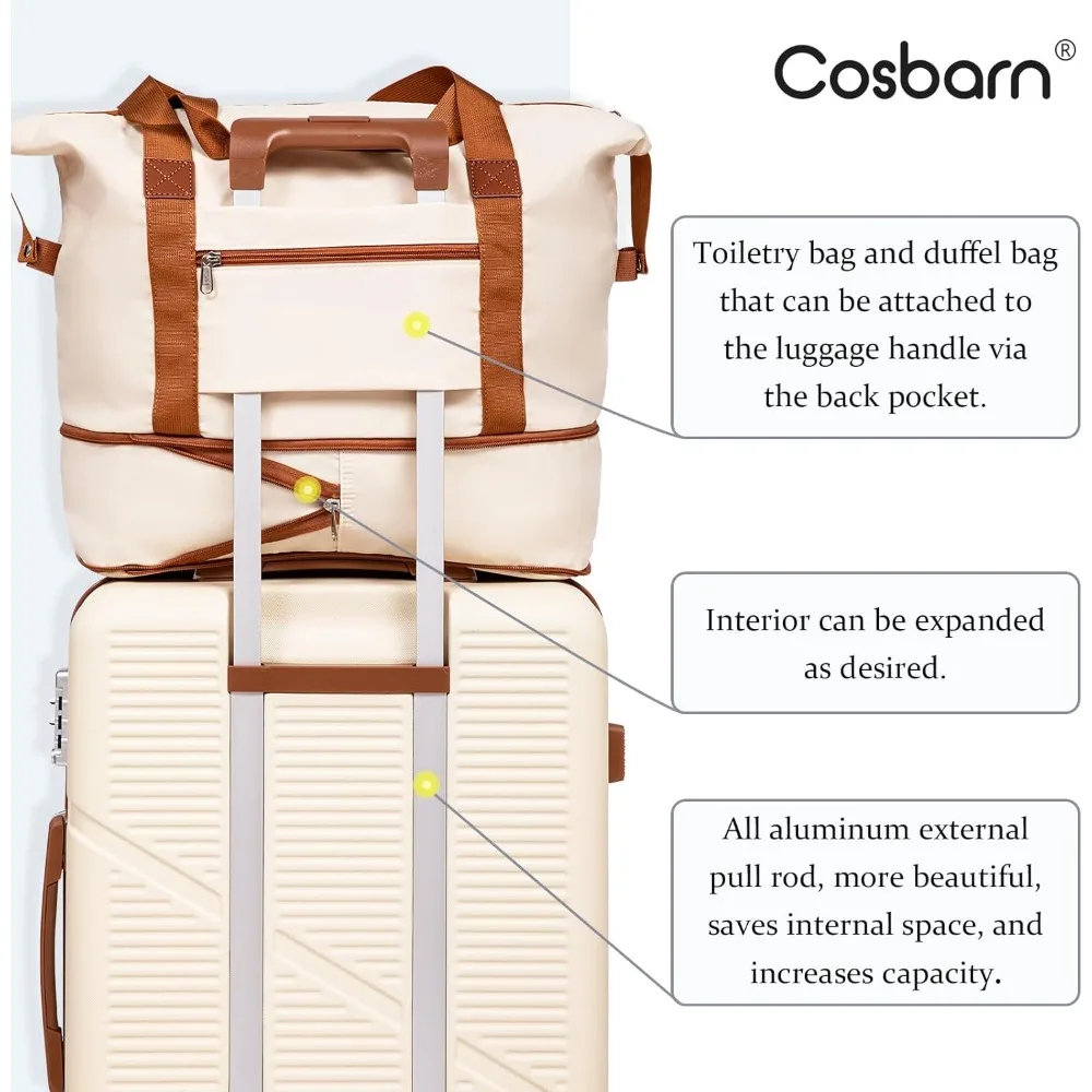 Lightweight ABS 20 Inch Carry-On Luggage with Wheels, Airline Approved, 22x14x9 Inches, Ideal for Travel Suitcases