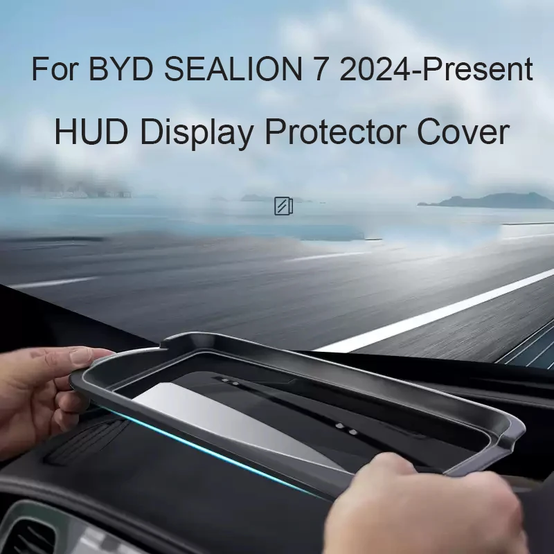 

Car Hud Display Protective Cover HD Tempered Glass Anti Reflection Head Up Display Protector For BYD SEALION 7 EV 2024-2026
