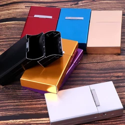 Slimline Extra Long Magnetic Flip-top Aluminium Brushed Cigarette Case Sweatproof Extrusion Resistant Cigarette Case