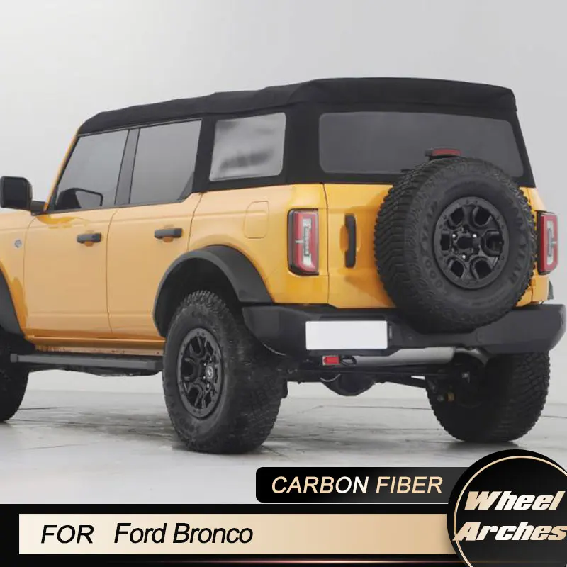 Wheel Arches Fender Flares For Ford Bronco Sport Utility 2D 4D 2021 2022 Car Mudflap Mudguard Flares Wheel Eyebrows Carbon Fiber