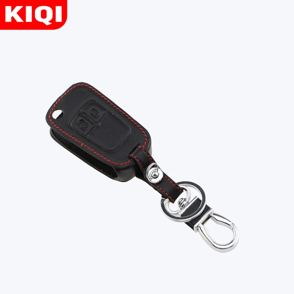 Leather Car Folded Key Case Cover Fob Holder Fit for Chevrolet Cruze Trax Spark Epica Lova Camaro Impala for OPEL