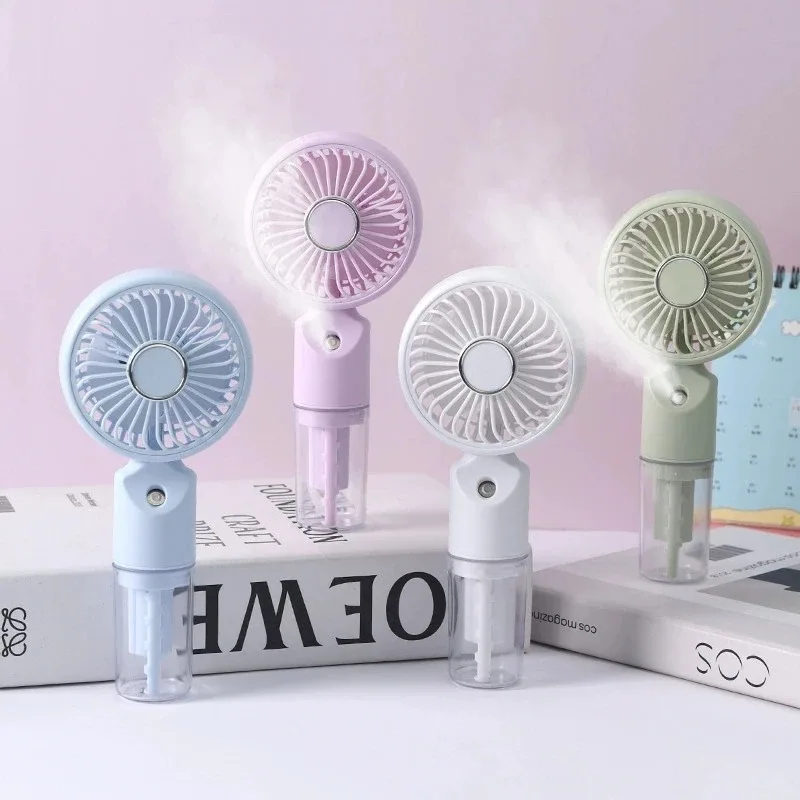 Portable Handheld Spray Mist Fan Mini USB Outdoor Student Gift Compact Personal Cooling Fan with Water Spray Feature